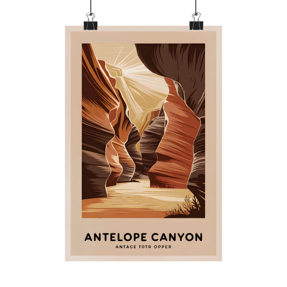 Antelope Canyon Arizona Slot Canyon Light Beam Sandstone Poster