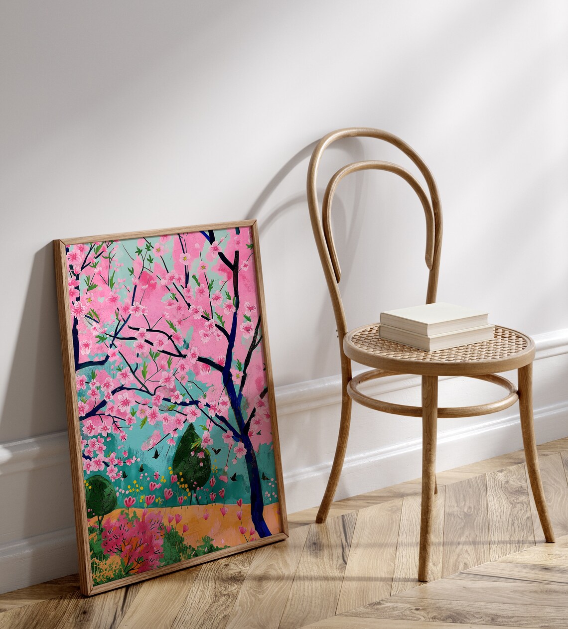 Sakura Illustration Japan Cherry Blossom Art Print - Image 2