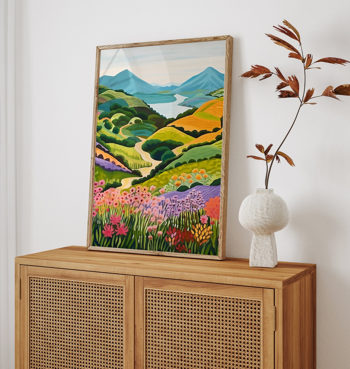 Sumba Mountain Park Illustration, Indonesia Travel Poster - Image 2