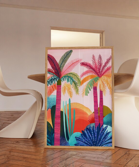 Dopamine Decor Pink Kitsch Aesthetic Girly Wall Art Preppy Room Decor Maximalist Trendy Cute Apartment College Room Decor