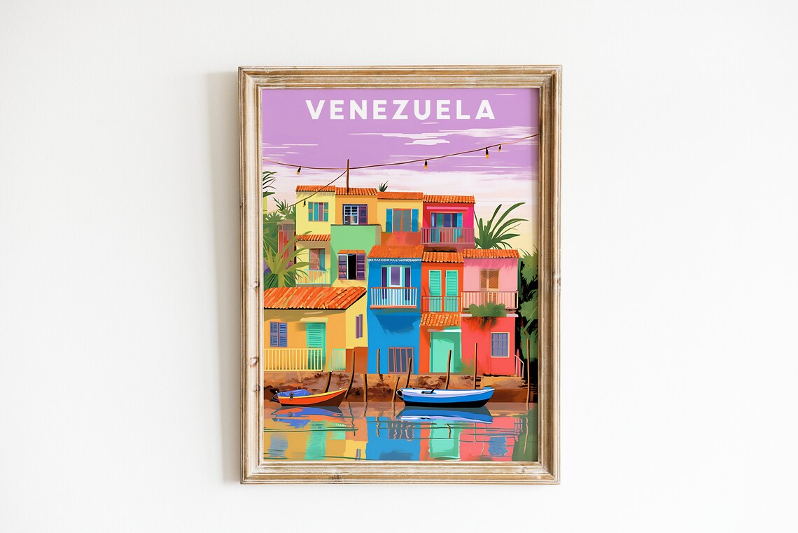 Venezuela Travel Illustration, Caribbean Art Print - Image 2