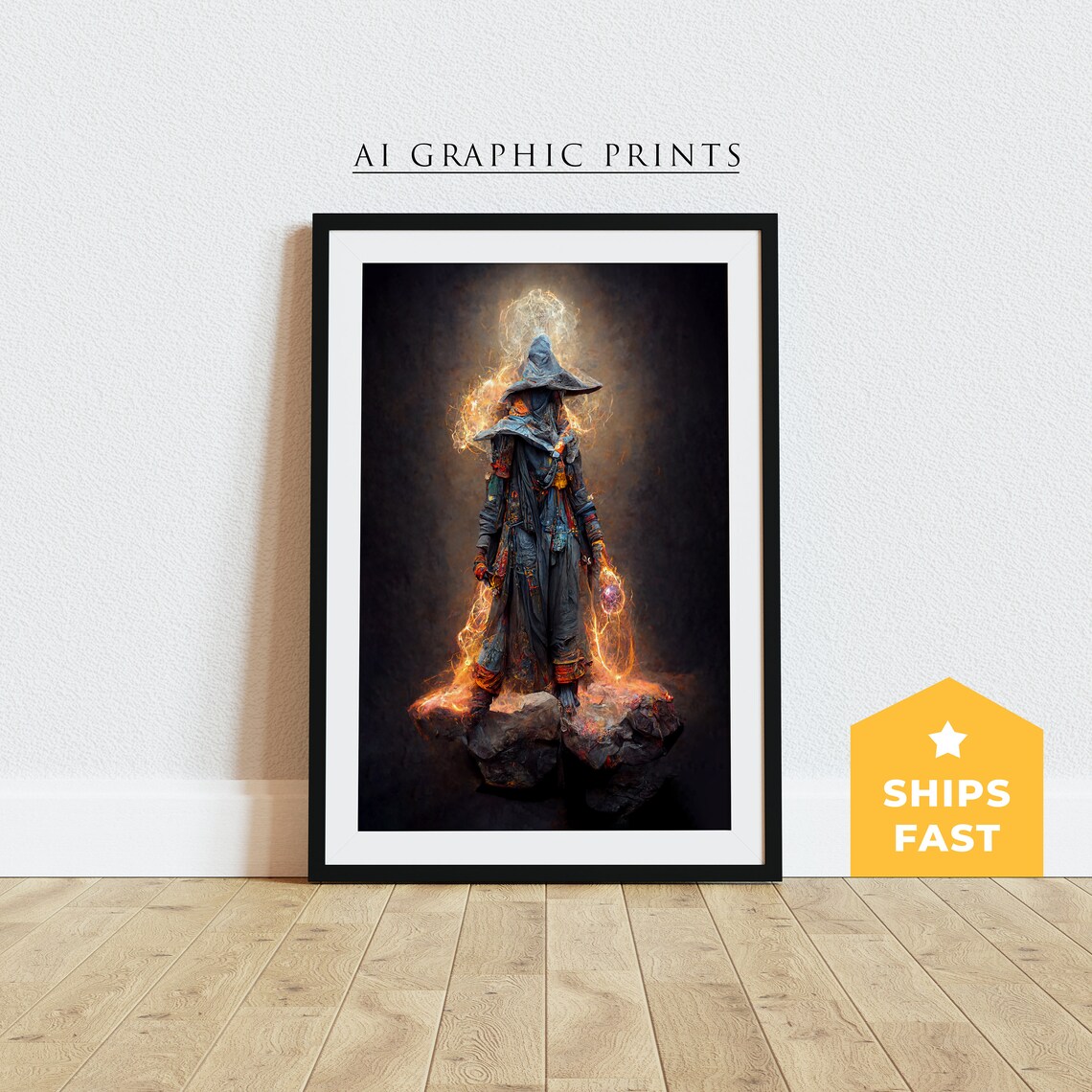 Rock Sorceress Surreal Fantasy Art Print
