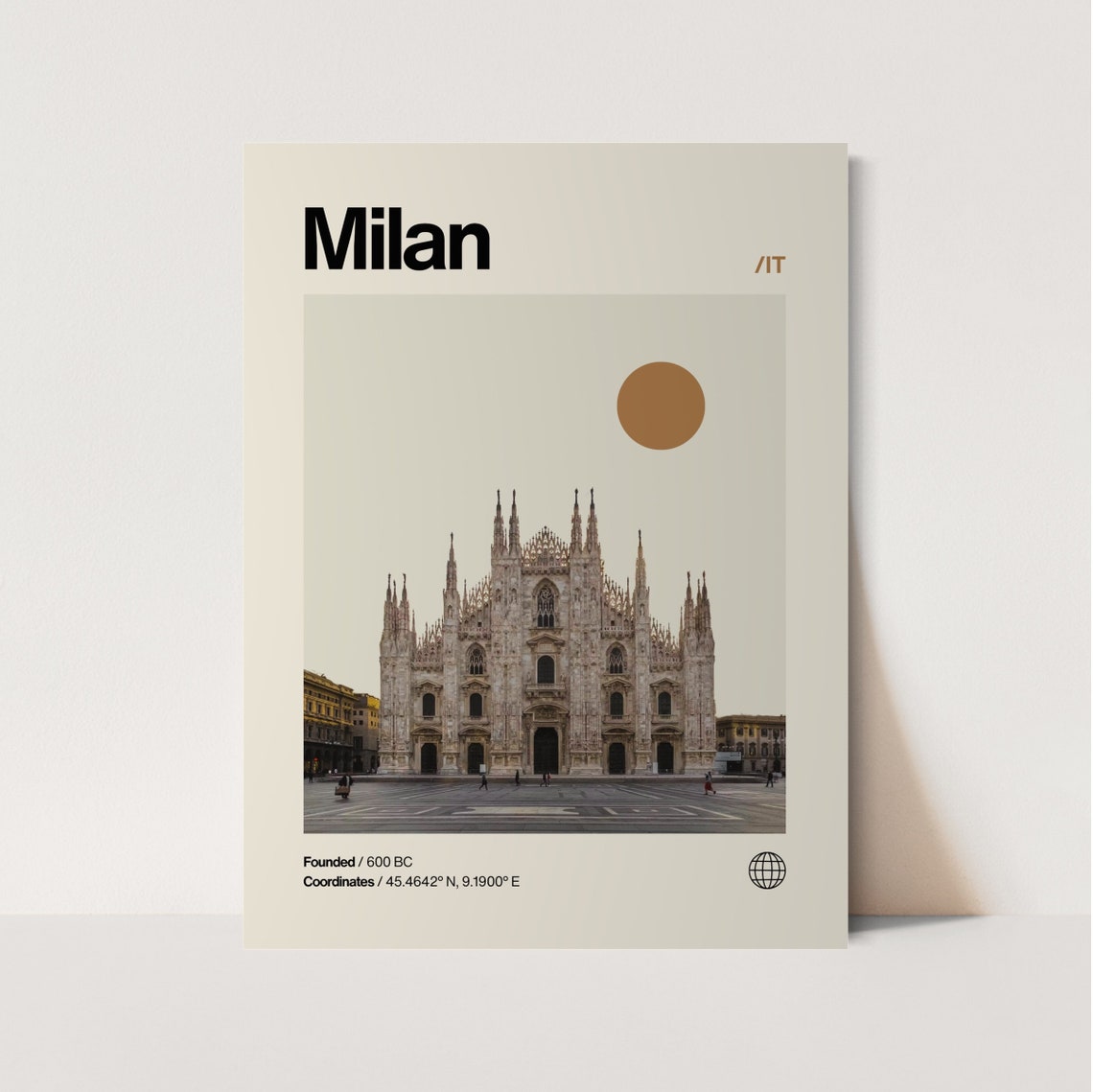 Milan Poster Minimalist Helvetica Mid Century Modern Milan Travel Print Milan Wall Art Milan Italy Art Italy Art Bundle Italy Print