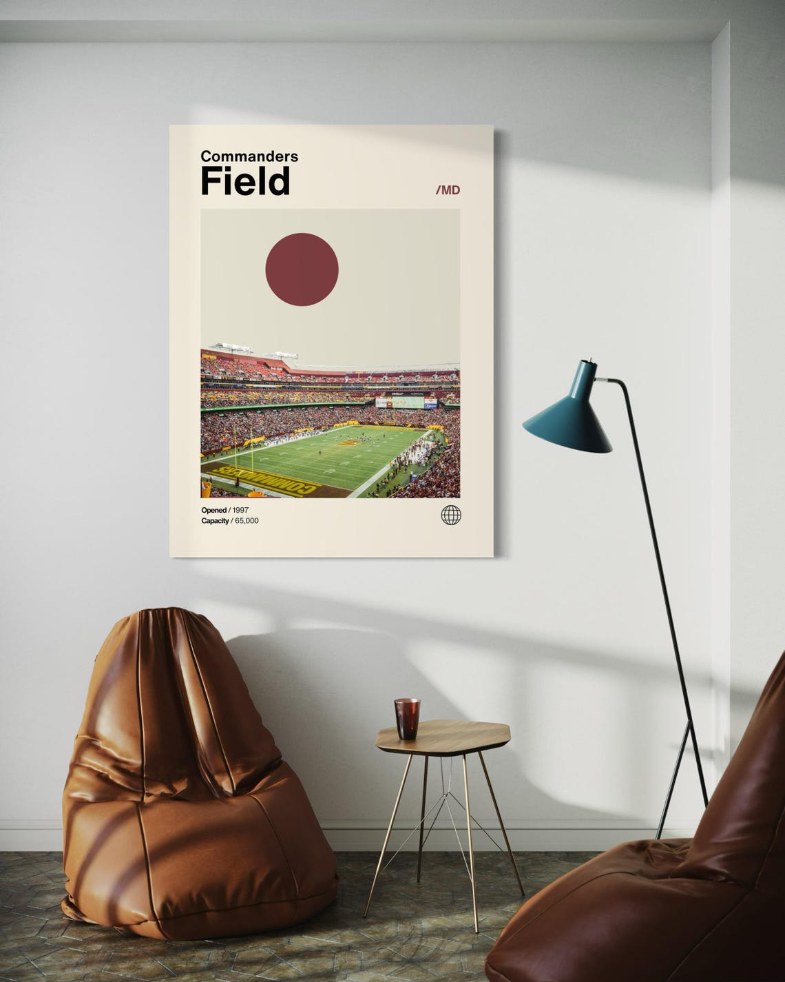 Commanders Field Washington Commanders NFL Stadium Minimalist Poster - Image 2