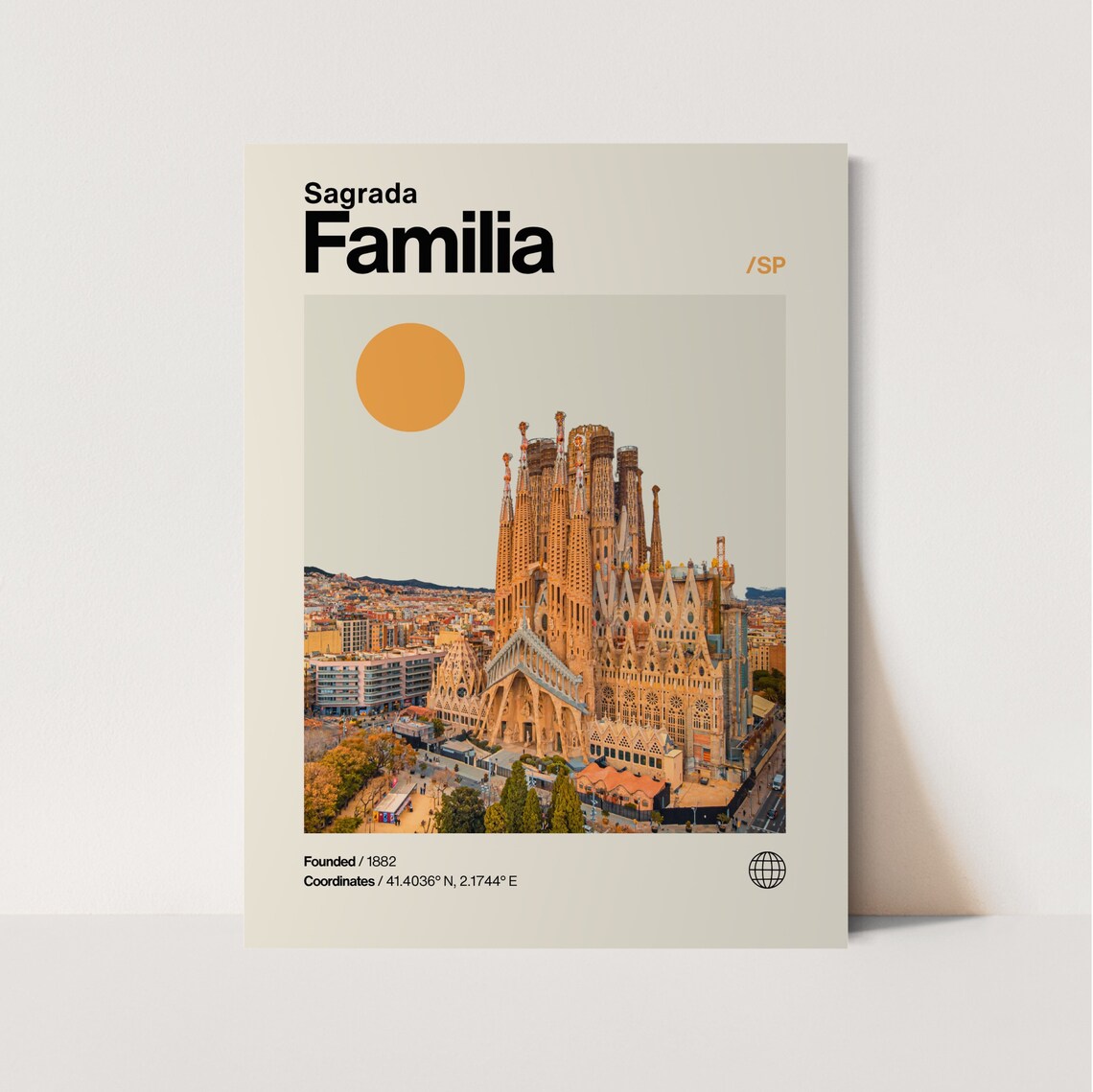 Sagrada Familia Barcelona Gaudi Basilica Photo Travel Poster
