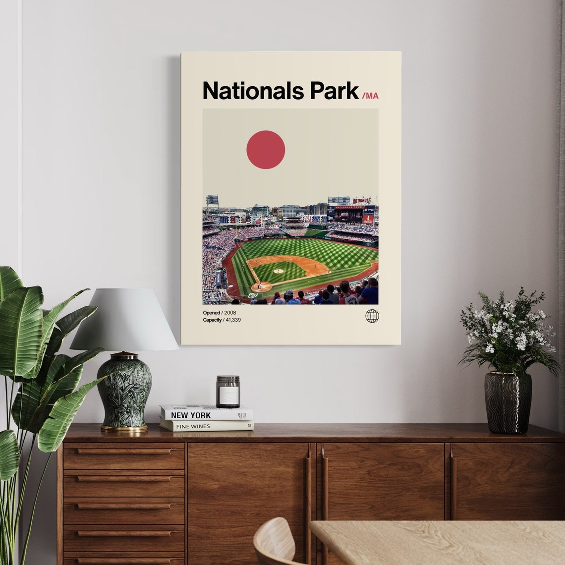 Nationals Park Washington Nationals Game Day Color Minimalist Poster - Image 3