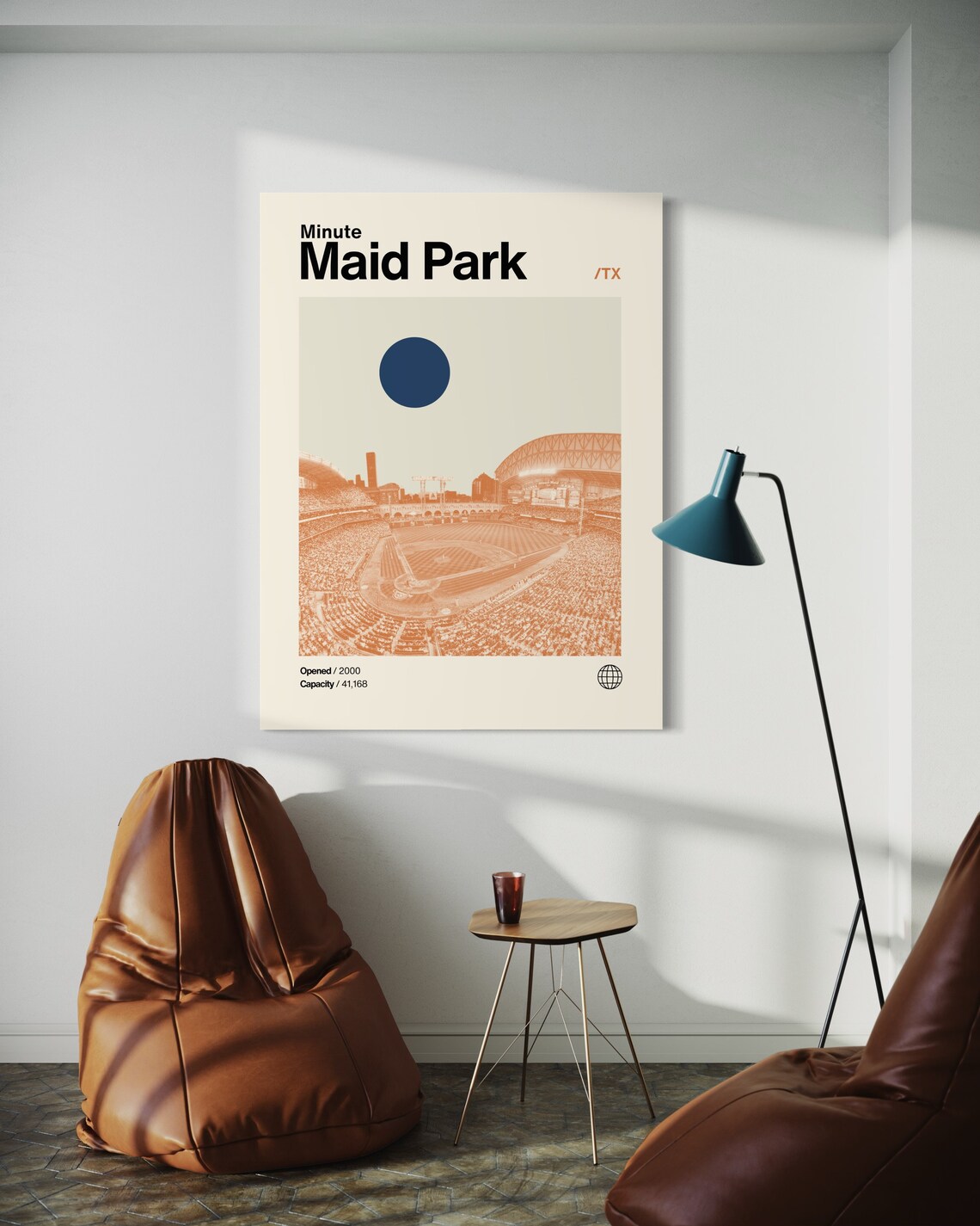 Minute Maid Park Retro Poster, Houston Baseball Art - Image 3