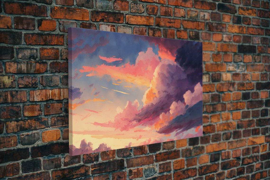 Pink Clouds Sunset Vibrant Violet Sky Dramatic Evening Art Poster - Image 5
