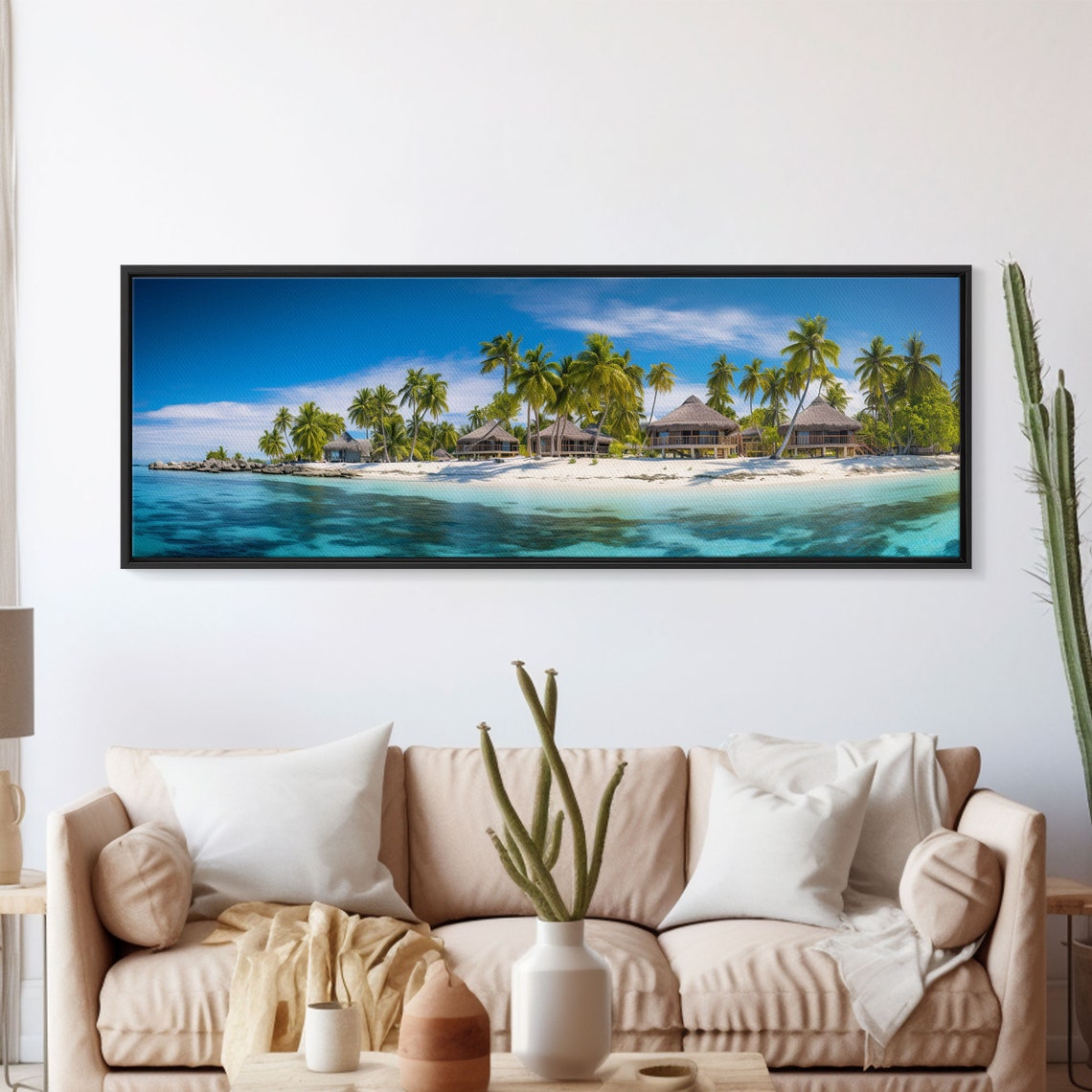 Tropical Island Paradise Palms Turquoise Lagoon Water Travel Poster - Image 5