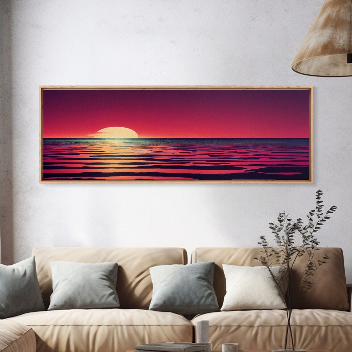 Abstract Sunset Sky Painting, Modern Wall Art Print - Image 4