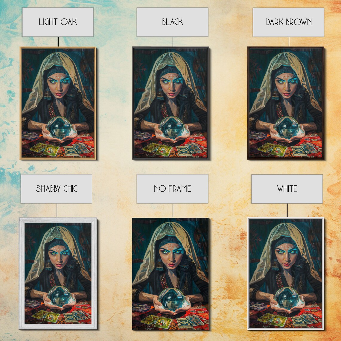 Fortune Teller Under Moonlight, Gothic Art Print - Image 3