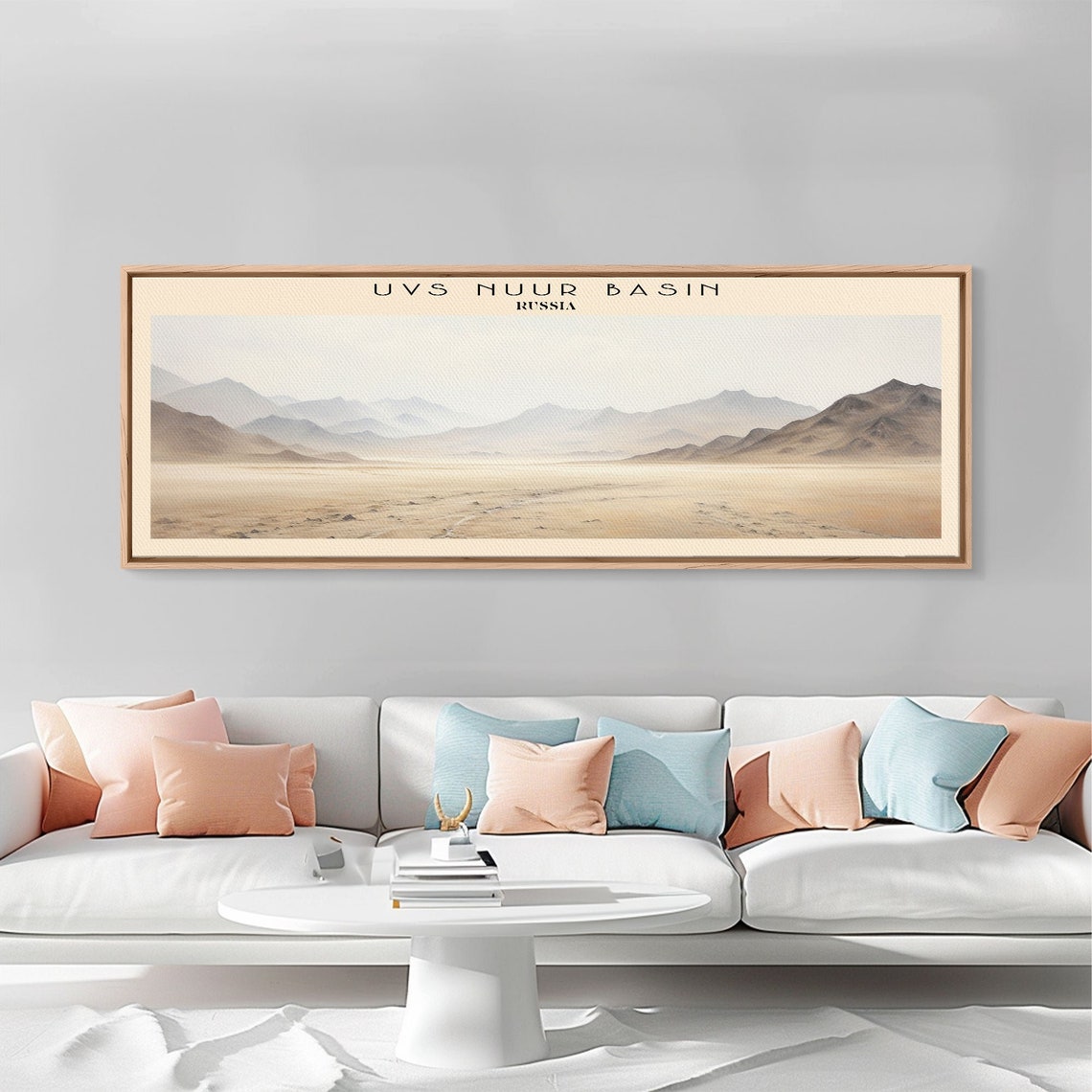 Uvs Nuur Basin Russia Vast Desert Steppe Mountain Panoramic Poster