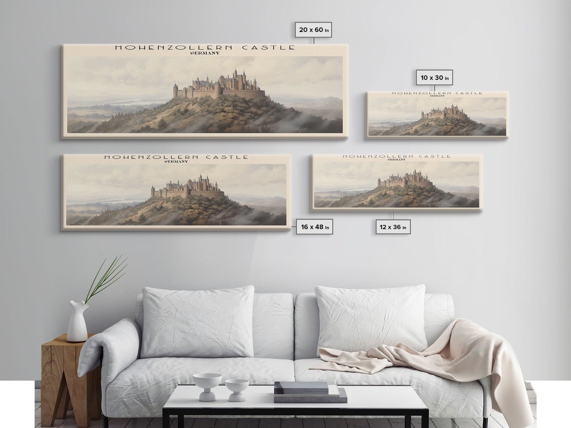 Hohenzollern Castle Germany Hilltop Fortress Valley View Travel Poster - Image 2
