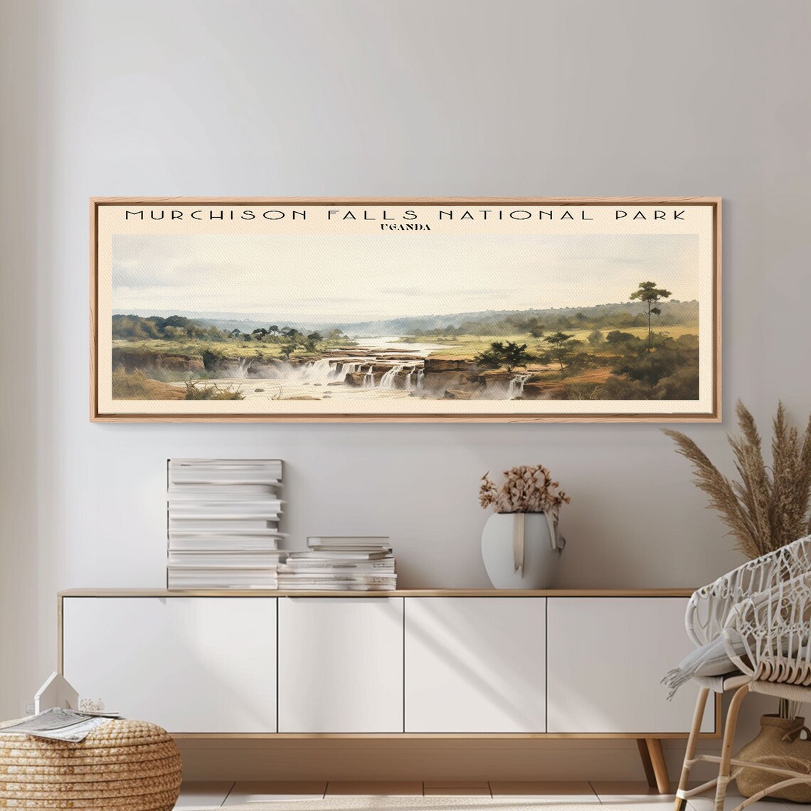Murchison Falls National Park Uganda Cascading Falls Panoramic Art Poster - Image 6