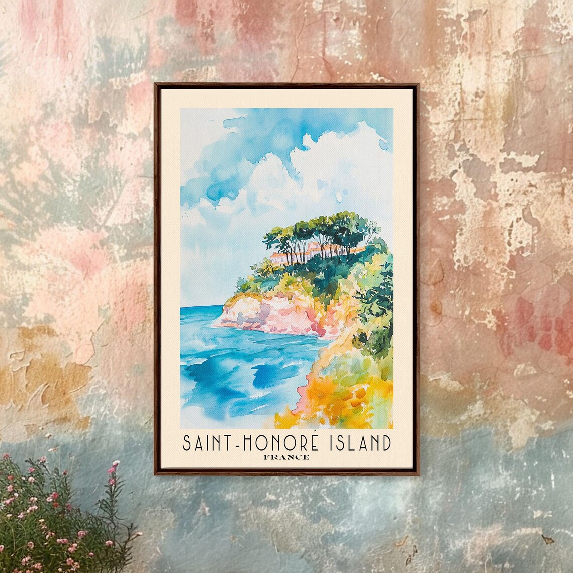 Saint-Honore Island France Colorful Cove Pines Mediterranean Sea Poster - Image 4