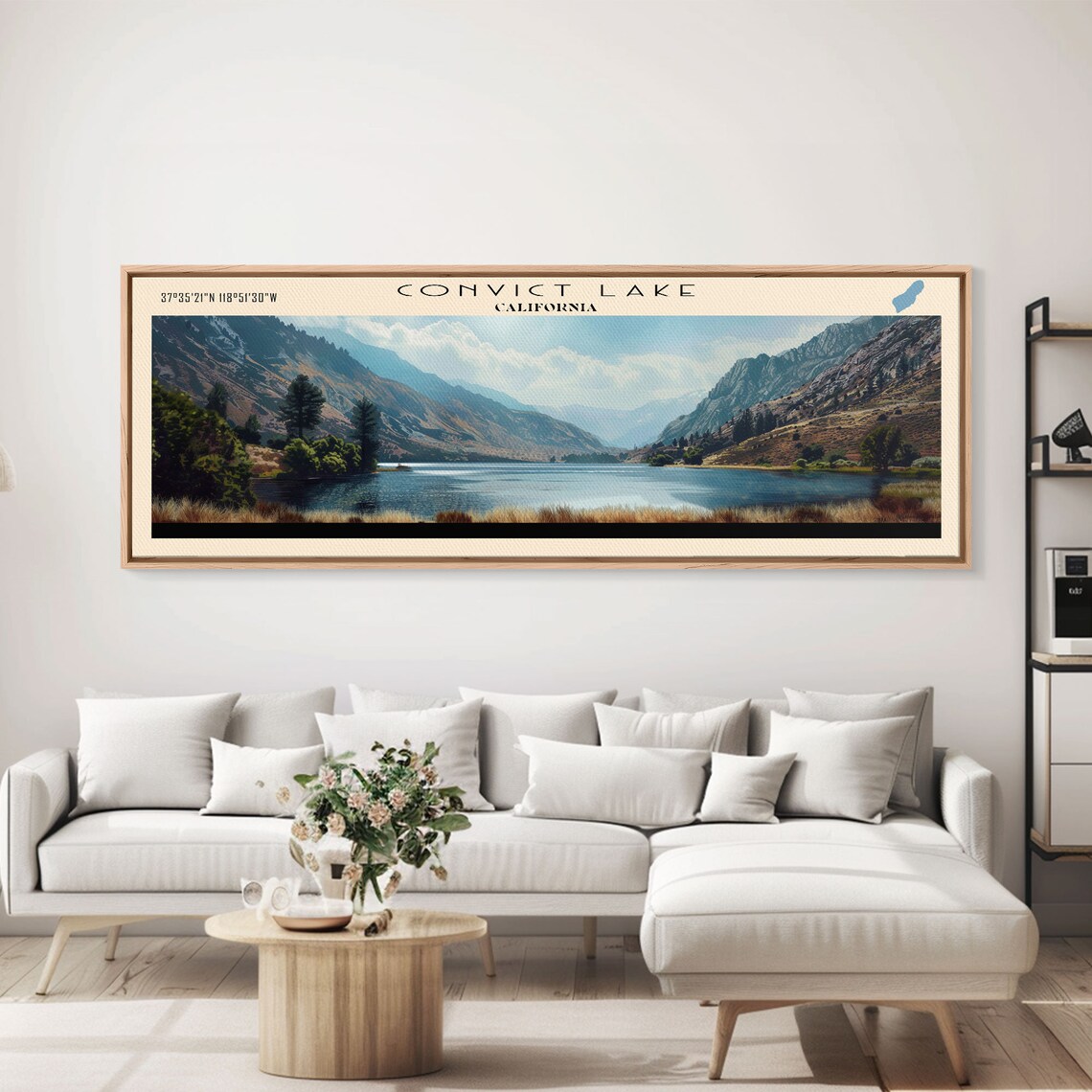 Convict Lake California Rugged Canyon Cliffs Blue Lake Travel Poster - Image 3