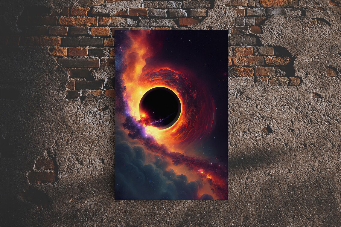 View Of A Black Hole, Space Sci-Fi Art Print - Image 6