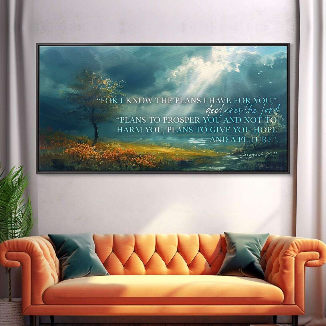 Jeremiah 29:11 Bible Verse Art Print, Scripture Decor - Image 5