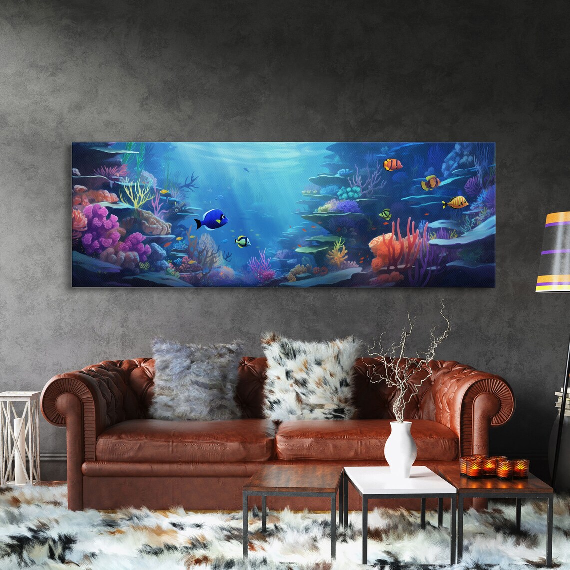 Great Barrier Reef Underwater Painting Art Print - Image 3