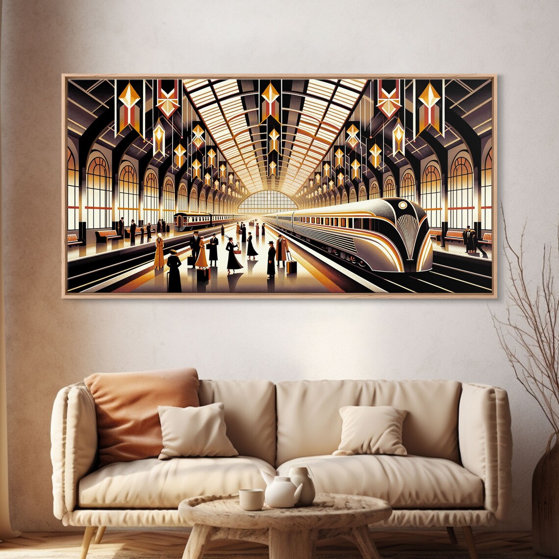 Art Deco Train Station Retro Subway Art Print - Image 4