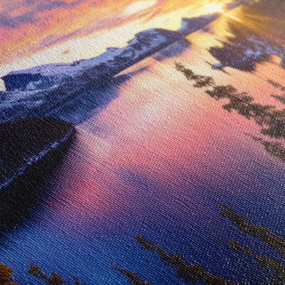 Crater Lake National Park Oregon Sunset Lake Reflection Photo Print - Image 2