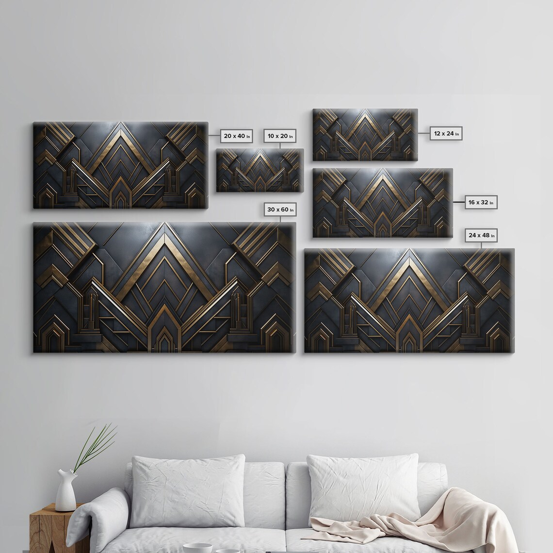 Black and Gold Art Deco Poster, 1920s Retro Style - Image 2