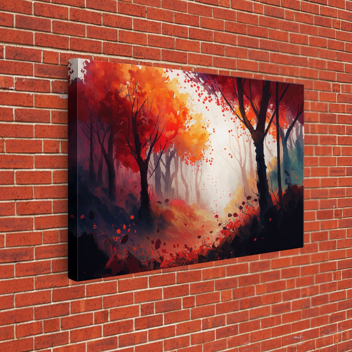Autumn in the Forest Watercolor Art Print - Image 3