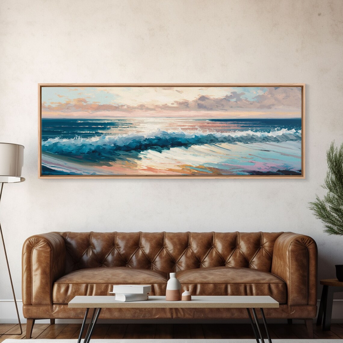 Ocean Beach Sea Landscape, Coastal Travel Poster