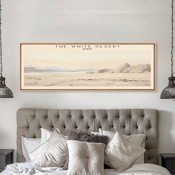 The White Desert Travel Print Wall Art Panoramic Travel Poster Retro Style Home Decor Wall Hanging Travel Gift Idea