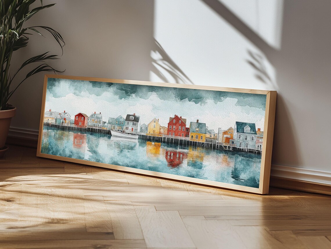 Nantucket Nautical Seascape Art Print, Coastal Landscape - Image 2