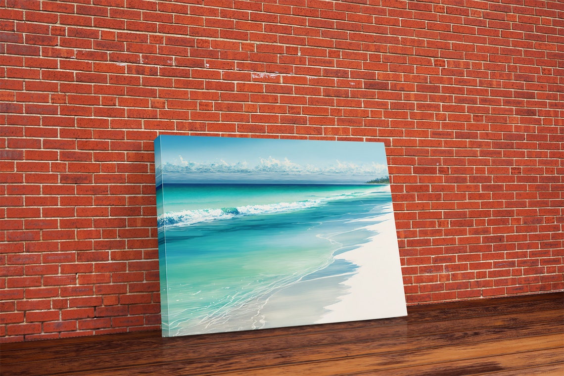Serene Turquoise Ocean White Sand Gentle Waves Calm Beach Art Poster - Image 5