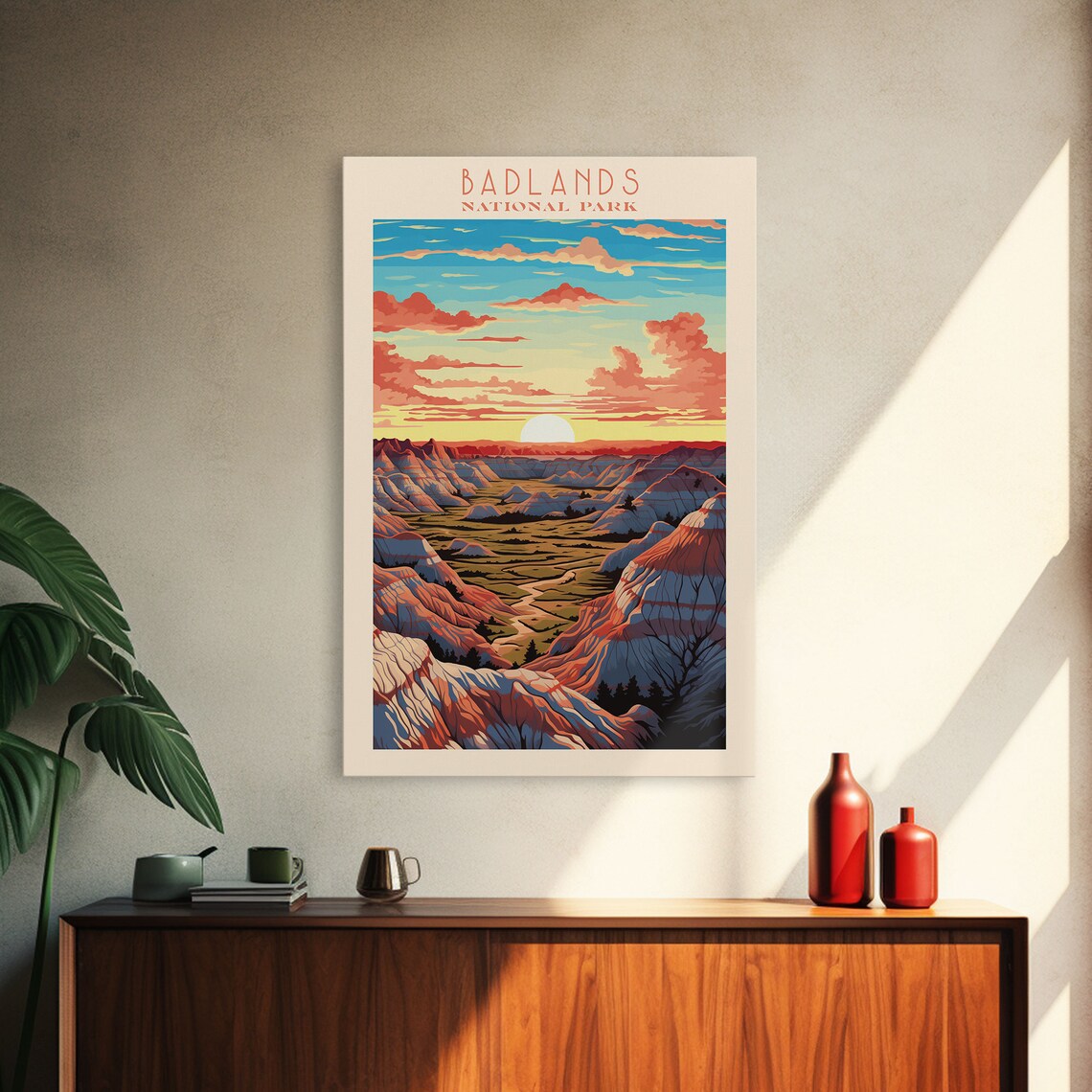 Badlands National Park Sunset Eroded Buttes South Dakota Travel Poster - Image 4