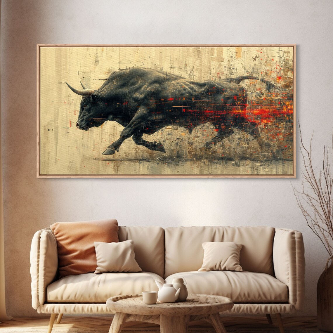 Charging Bull Wall Street Art Print, Western Decor - Image 4