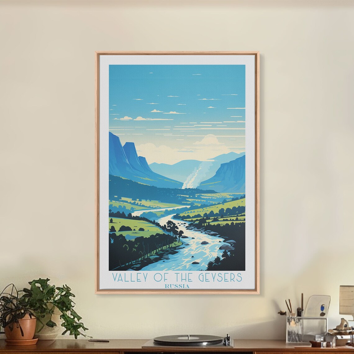 Valley Of The Geysers Russia Steaming River Valley View Travel Poster - Image 6
