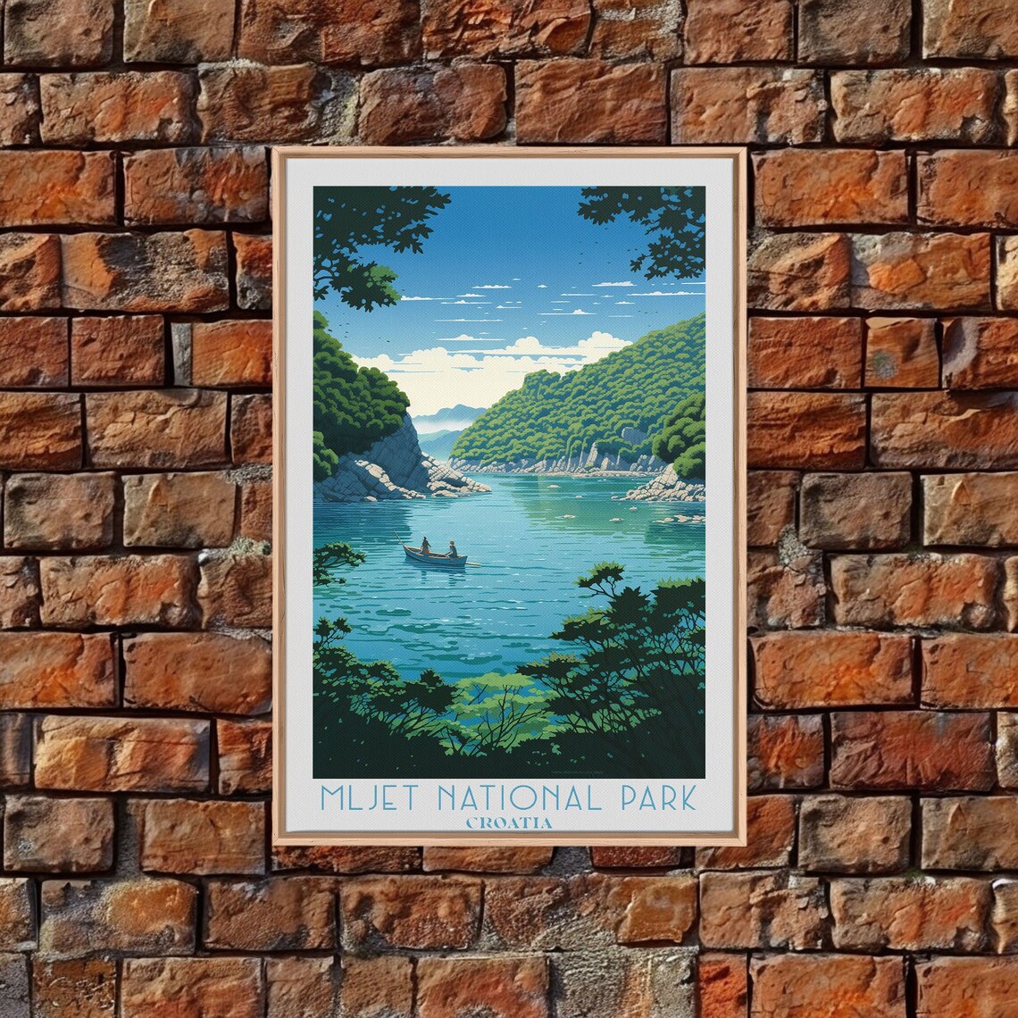 Mljet National Park Croatia Turquoise Lake Forest Island Poster - Image 5