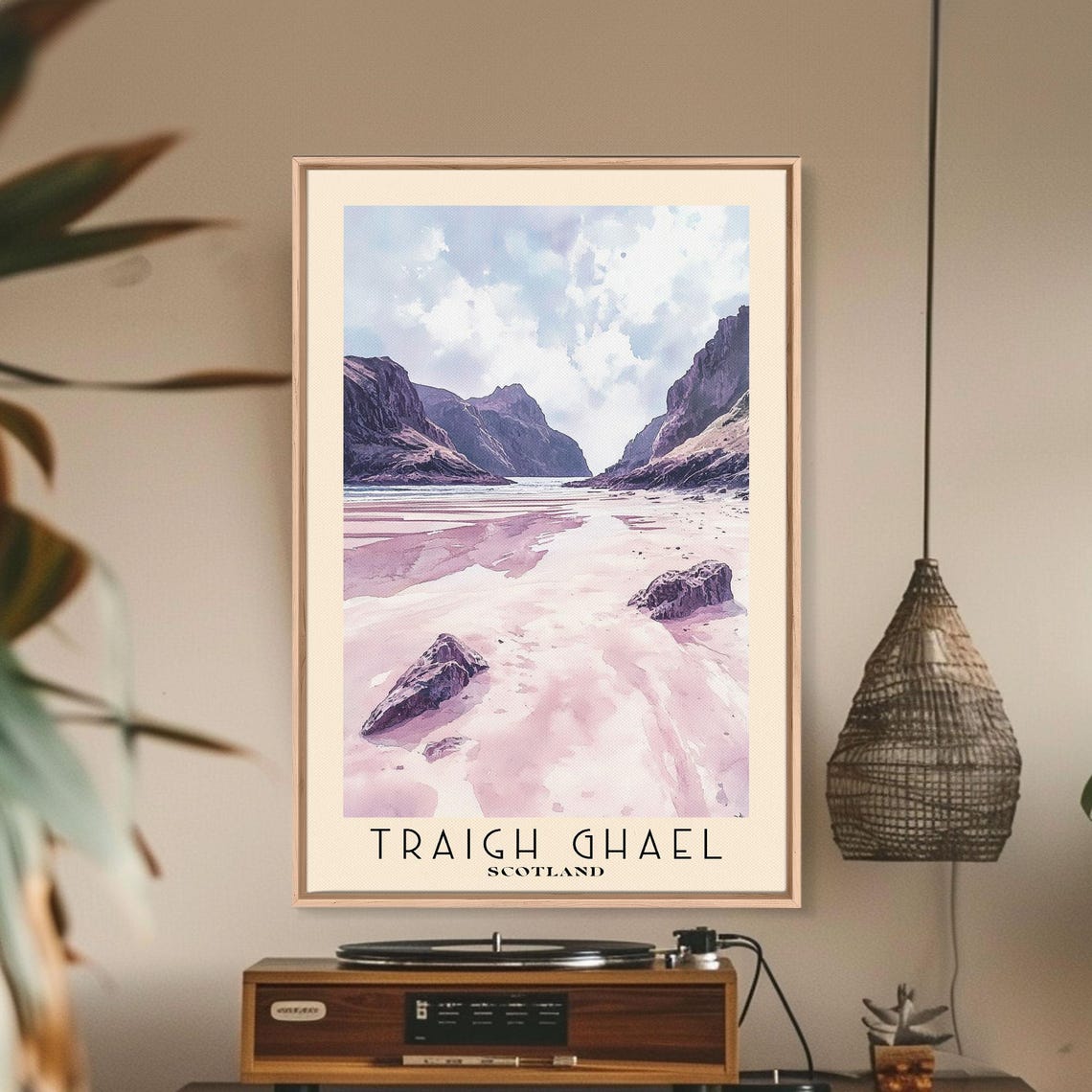 Traigh Ghael Scotland White Sand Beach Dramatic Mountains Poster - Image 3