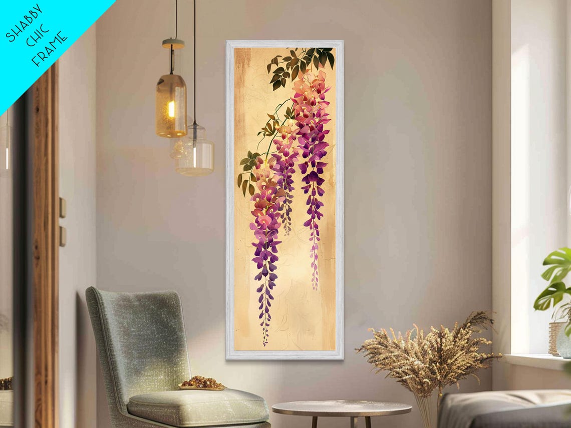 Hanging Wisteria Flowers Purple Japanese Bloom Branches Art Poster - Image 6