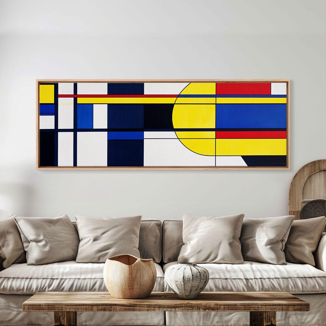 Bold Primary Color Geometric Grid Abstract Modern Art Wall Art Poster - Image 6