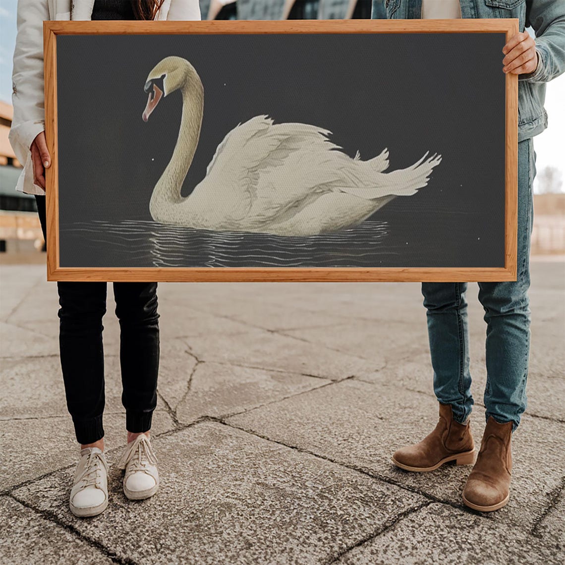 The Black Swan Vintage Framed Art Framed Vintage Print Vintage Painting Black Swan Art Girls Room Or Nursery Print - Image 4