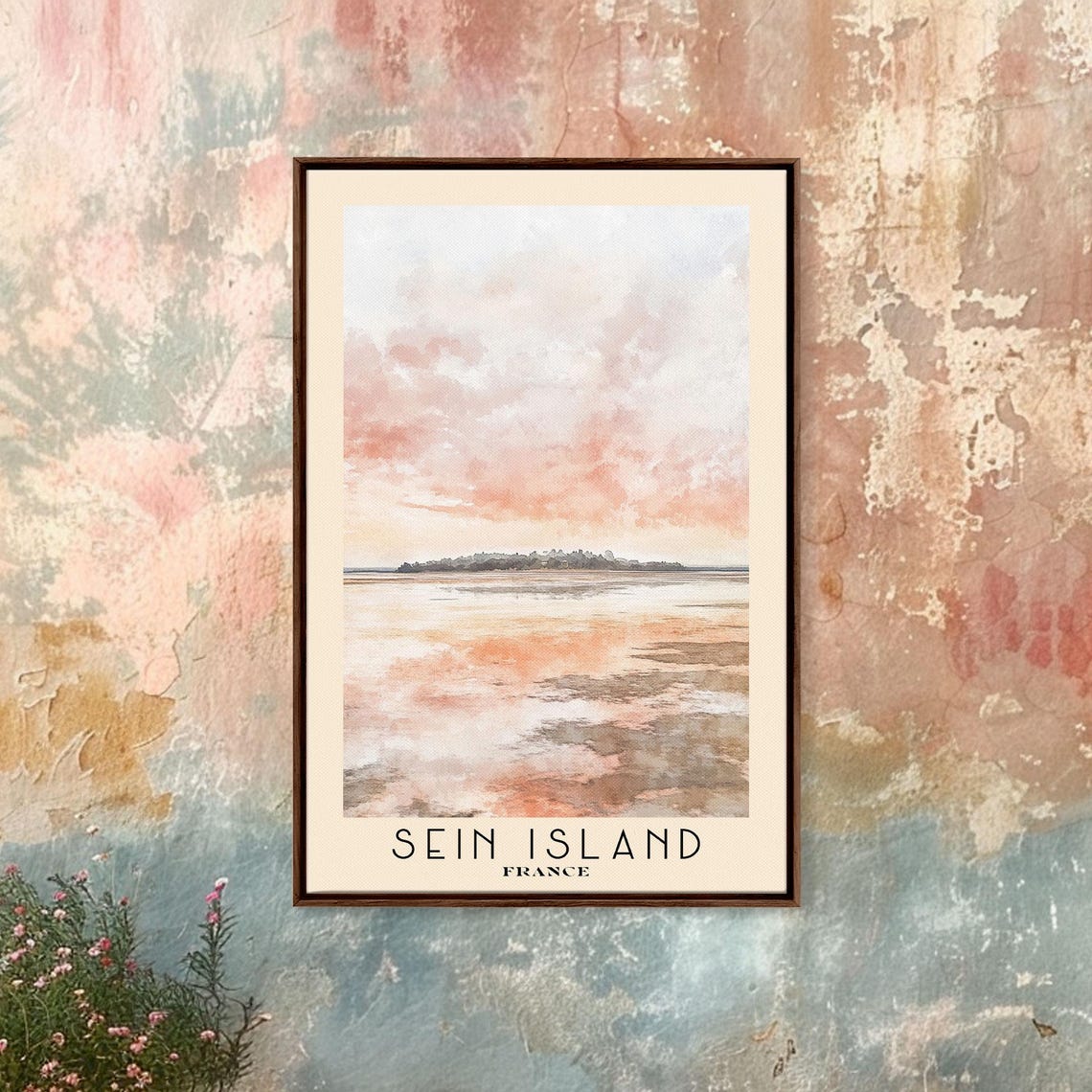 Sein Island France Watercolor Print Vacation Gift France Wall Art Vacation Wall Art Vacatation Beach Decor Beach Or Lakehouse Art - Image 4