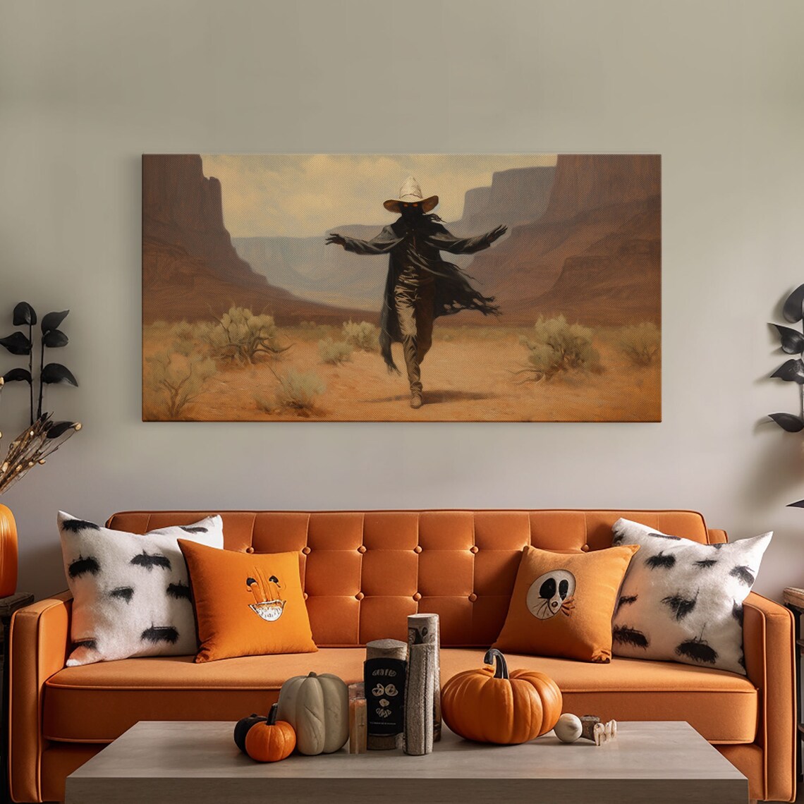 Fabulous Ghost Cowboy Desert Canyon Lone Figure Spooky Western Wall Poster - Image 4