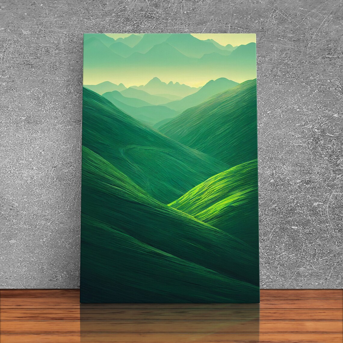 Ireland Rolling Hills Landscape, Emerald Green Art Print - Image 3