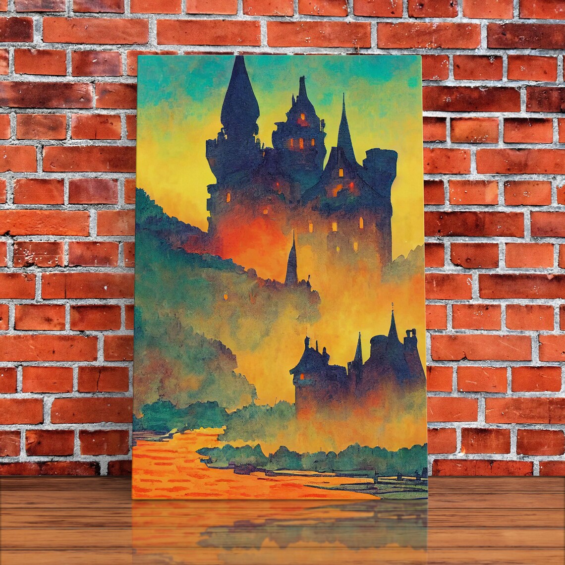 Transylvania Castle Watercolor Painting Art Print - Image 5