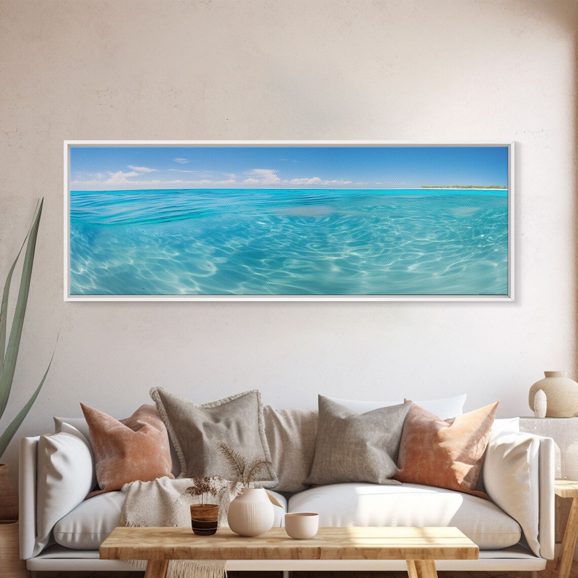 Turks and Caicos Beach Panoramic Landscape Art Print - Image 4