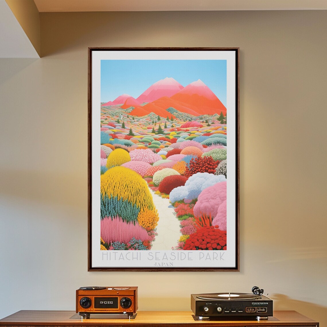 Hitachi Seaside Park Japan Travel Poster Art Print - Image 3