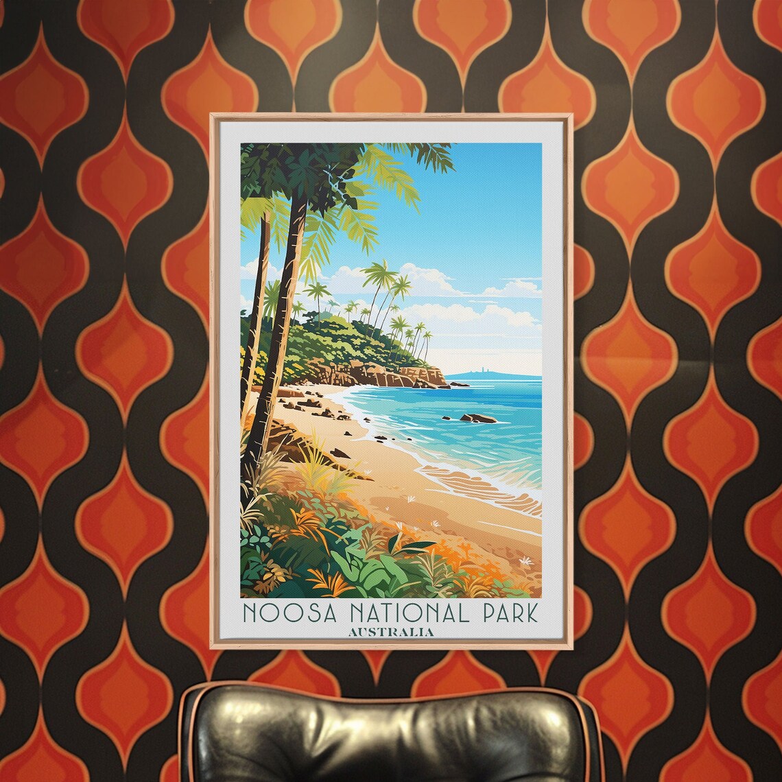 Noosa National Park Australia Palm Beach Turquoise Bay Travel Poster - Image 2