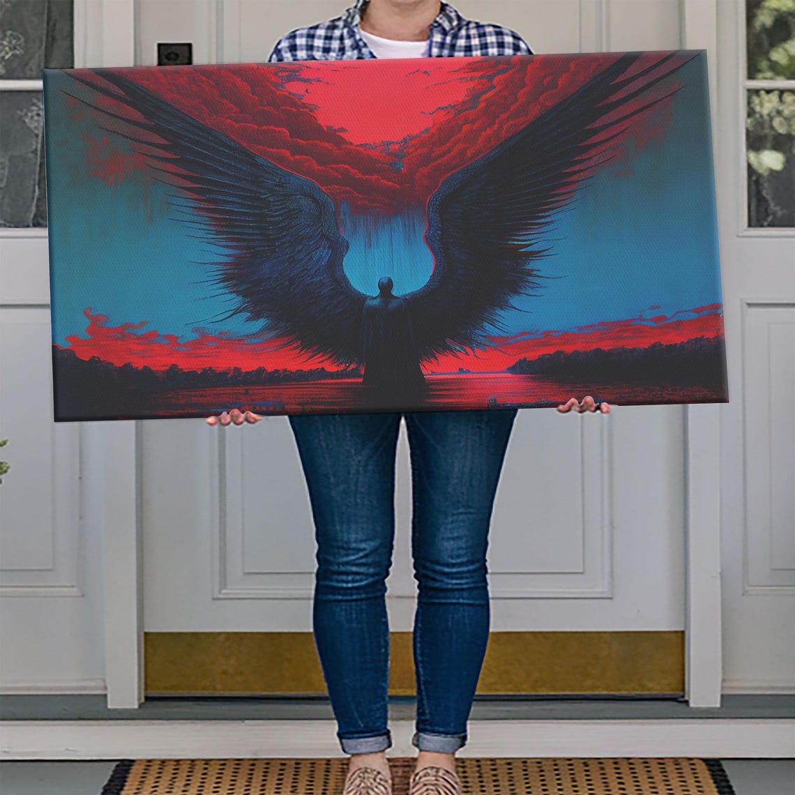 Angel Gabriel Angelic Art Gothic Angel Framed Print Cool Colorful Wall Decor - Image 4