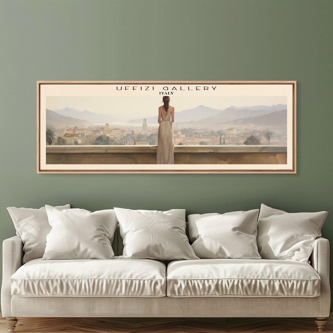 Uffizi Gallery Italy Florence Terrace City View Golden Travel Poster - Image 5