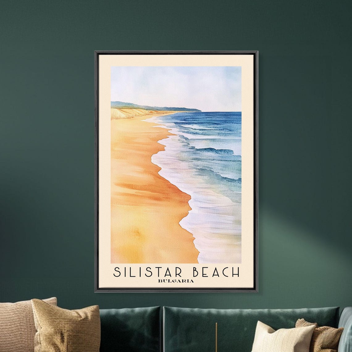 Silistar Beach Bulgaria Golden Sand Blue Waves Empty Shoreline Poster - Image 5