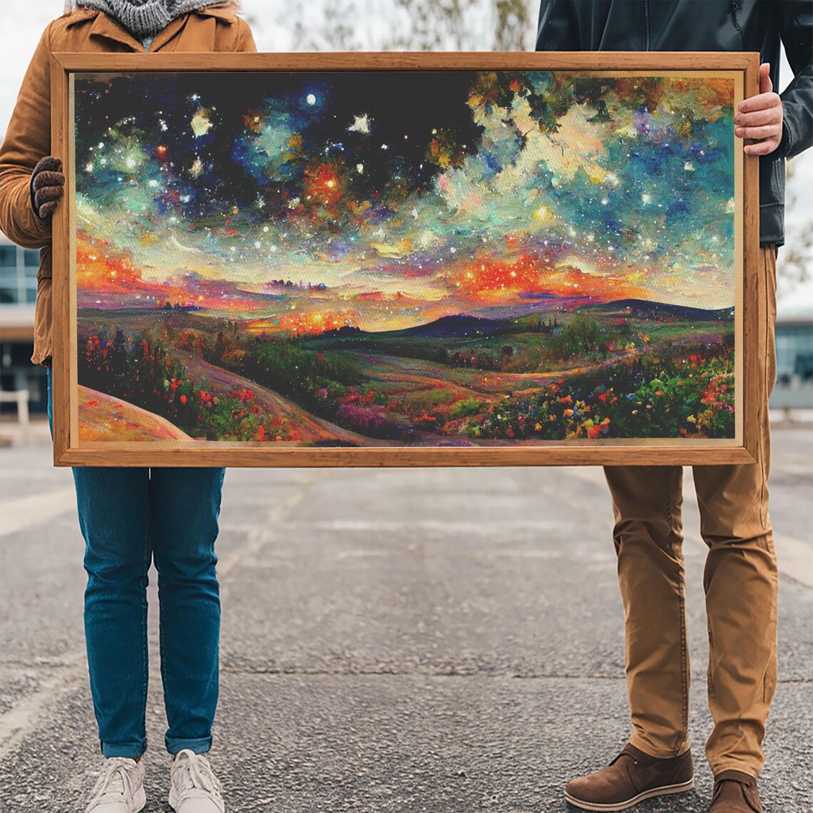 Starry Night-Inspired Art Print, Spiritual Night Sky - Image 3